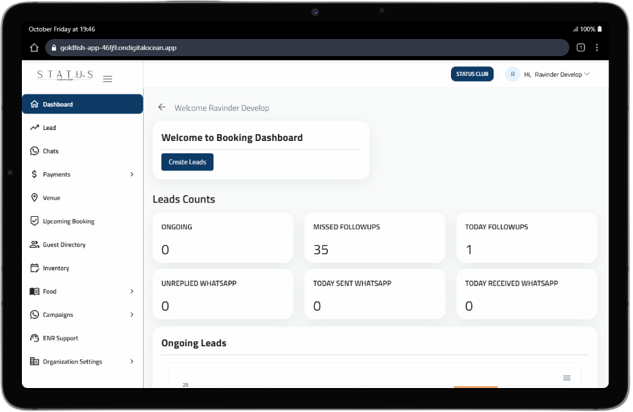Why Banquet Owners Need Banquet First CryptGen Dashboard Interface